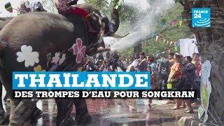 Thaïlande, des trompes d'eau pour Songkran