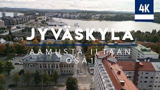 Jyväskylän kaupunki alhaalta iltaan  4K Aerial Drone Videography ️ Jyväskylä from dawn to dusk