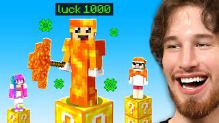 The FUNNIEST Lucky Block Tower Race on Youtube
