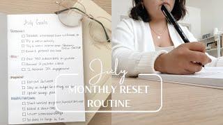 July Monthly Reset Routine 2022: Planner Changes, Self-Sabotage, Health Journey