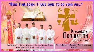 Diaconate Ordination | Holy Family Church, Charkapatar | Diocese of Bhagalpur | BIHAR | 07-04-2024