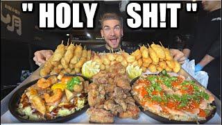 "TRULY IMPOSSIBLE" JAPANESE SEAFOOD & FRIED CHICKEN CHALLENGE (11lb+) | Okonomiyaki Challenge