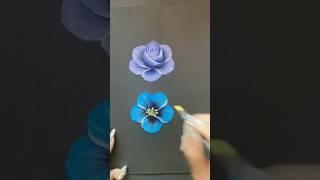 Easy and simple flower painting tutorial for beginners step by step|acrylic flower painting ideas