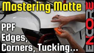 Matte PPF - How to Tuck, Wrap, Trim, Corners & Edges on a Tesla Paint Protection Film.  Finish