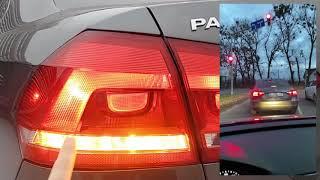 Желтые задние повороты на VW Passat 2.0 TDI (USA), стоимость, штраф за езду на красных поворотах