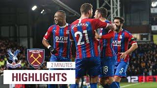 JORDAN AYEW WONDER GOAL VS WEST HAM | 2 minute highlights of Crystal Palace 2-1 West Ham