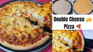 Double Cheese Pizza |Chicken Pizza|Pizza Dough Recipe|Maham's Cooking,Vlogs In Uk