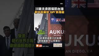 【國際】川普未承諾協防台海 對中政策從"QA"來推敲