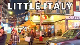 NYC Christmas WalkLittle Italy & Soho to Broadway & 8th Street in November 2022