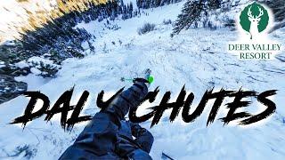 skiing the DALY CHUTES at DEER VALLEY!