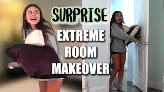 SURPRISING our 13 YEAR OLD DAUGHTER with an EXTREME BEDROOM MAKEOVER | DIY BEDROOM MAKEOVER