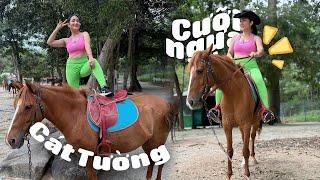 CÁT TƯỜNG LUYỆN CƯỠI NGỰA ĐỂ ĐÓNG PHIM CỔ TRANG !!!