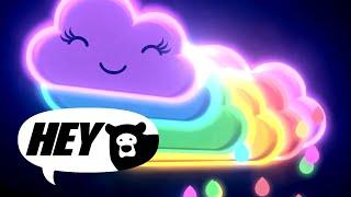 Hey Bear Sensory - Rainbow Dance Party!  - Fun Video with colourful animation and music