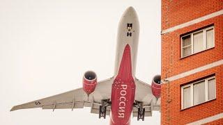 Boeing 777 над Сходней. Timelapse