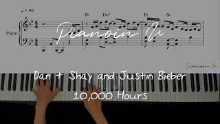 Dan + Shay and Justin Bieber - 10,000 Hours / Piano Cover / Sheet
