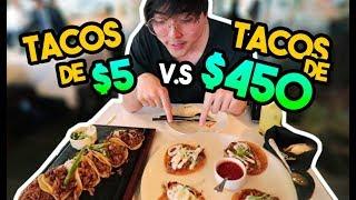 TACOS de $5 vs TACOS de $450 ¿Lo valen? | kenroVlogs