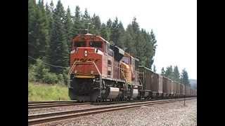 EMD Wind-Up! BNSF SD70ACe and SD70MAC Coal Drag after getting a Green Light. High Ball!!!