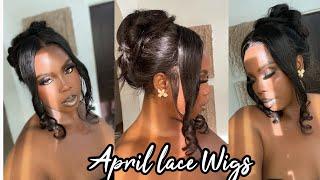 Chic 360 Lace Wig Install and Effortless Bald Cap and Updo Tutorial|My Birthday Hair|April lace Wigs