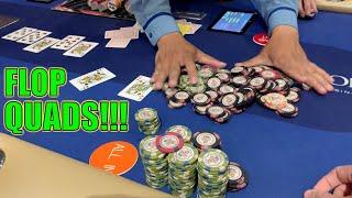 I Flop QUADS & Get RAISED TWICE!! Winning Unbelievable $10,000+ ALL IN! Must See!! Vlog Ep 263