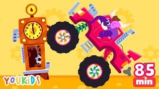 Hickory Dickory Dock Elephant Driving TRUCK | 80 Minute Nursery Rhyme Compilation