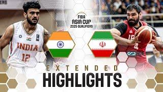 India  vs Iran  | Extended Highlights | FIBA Asia Cup 2025 Qualifiers