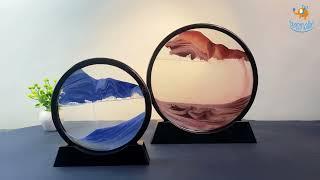 Moving Sand Art | Decorative Sandscape in Motion | Round Motion Frame