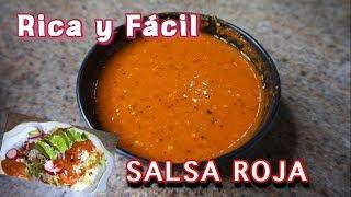 SALSA ROJA FACIL Y RAPIDA PARA TACOS DORADOS