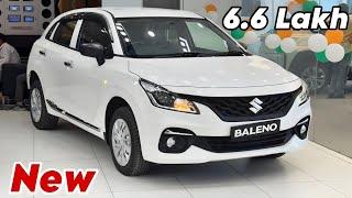 NEW BALENO 2024 ₹6.6 Lakh Updated || Maruti Suzuki BALENO Base Model 2024 White Colour Review