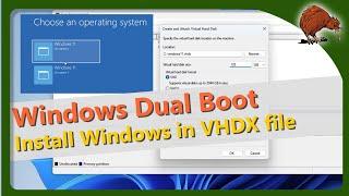 Windows 11 – Dual Boot with virtual hard disk, without partitioning