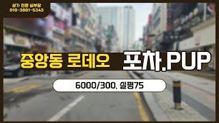 로데오포차 특별 안내: 안산 중앙동 상가 임대 정보 – 보증금 6000만원, 월세 300만원부터 시작