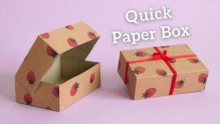 How to make a quick Paper Box | Paper Box with Lid Tutorial