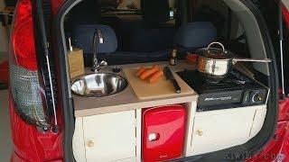 Installing a fully functional kitchen in an electric car