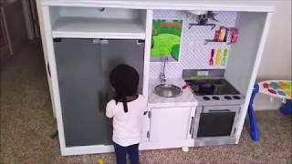 DIY Play Kitchen Made From Old Entertainment Center