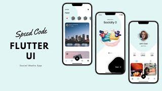 Social Media App - Flutter UI - Speed Code