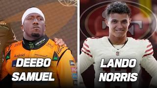 @LandoNorris  Teaches Deebo Samuel How to be a Formula 1 Driver | Game Recognize Game