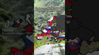 closest non bordering Slavic country to each country