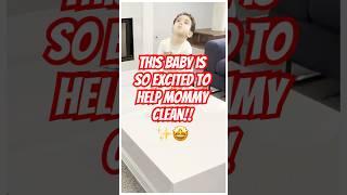  Adorable Baby Boy Helps Mom Clean! Too Cute to Handle! 