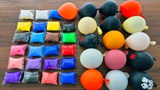 Making Slime with Pom Poms and Clay Bags - Satisfying Slime video