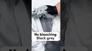 Black grey hair color transformation tiktok coloring hair  #shorts