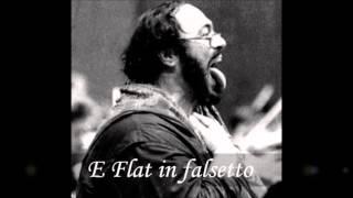 Luciano Pavarotti sings a High E Flat (!!) in Falsetto