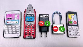 Blackberry Torch vs Ericsson R30s vs Charger Phone vs Padlock vs Nokia 110 incoming call