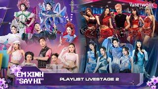 FULL Tiết Mục Livestage 2 Em Xinh Say Hi - Team Phương Mỹ Chi "Hề", team 52Hz "Không đau nữa rồi"