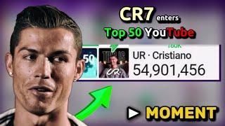 UR Cristiano Ronaldo enters Top 50 Subscriber Count | EXACT MOMENT