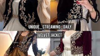 Stylish velvet jacket for girls | Wedding velvet jacket design |#velvetdress #trending #fashion #yt