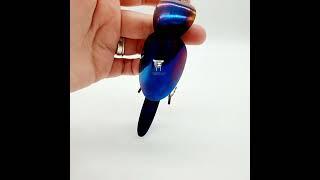 Recycled cutlery Heat-painted Spoon Bird. 