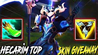 I Played Hecarim Top with the Winterblessed Hecarim Skin and we will giveaway it!!