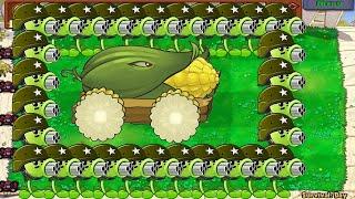 99 Gatling Pea Cob Cannon vs Zomboss - Plants vs Zombies