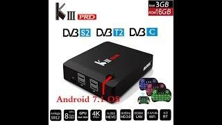 MECOOL KIII PRO DVB S2 DVB T2 DVB C Android 7 1 TV Box 3GB 16GB K3 Pro Amlogic S912 Octa Core 64bit