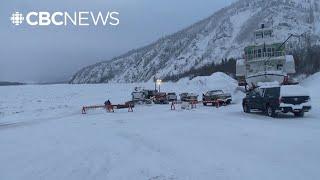 Dawson City’s ice bridge is starting to take shape