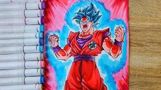 How to Draw Goku Super Saiyan blue kaioken x20[ DragonBall ]